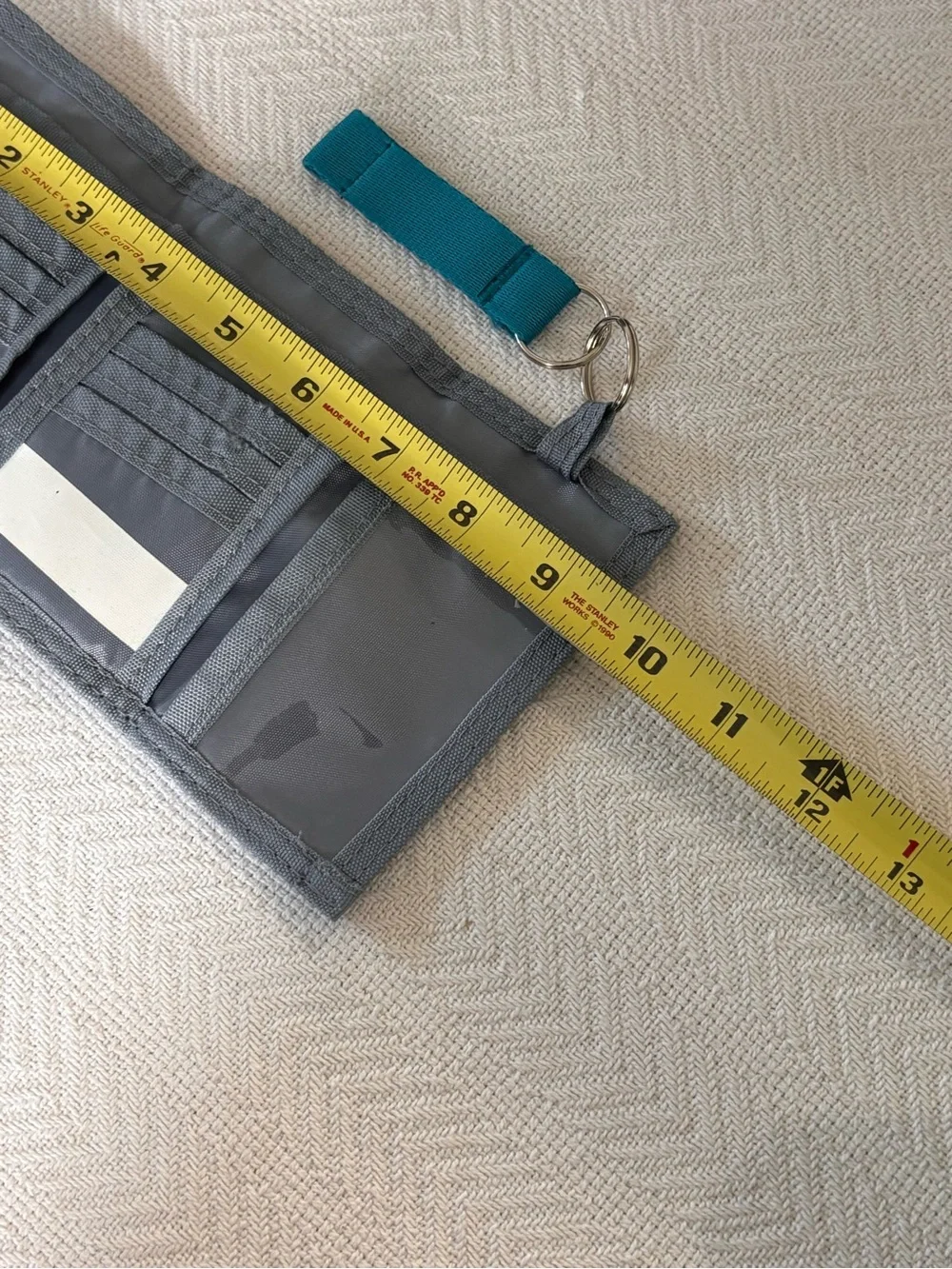 Red Spider Graphic Trifold Wallet with Teal Key Strap